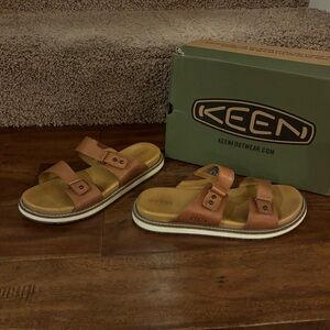 Keen Lana Slide Y2K Casual Summer Beach Preppy Outdoors Leather Sandals
